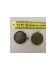 Kenarı Simit Şekilli Yuvarlak Kolye Ucu