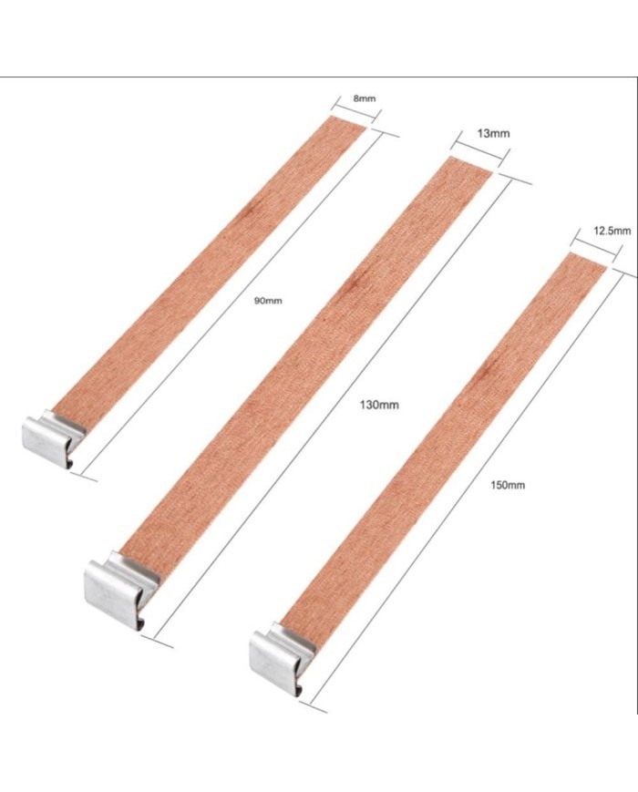 Ahşap Fitil -Ahşap Mum Fitili 25 Adet