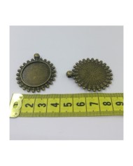 Güneş Şeklinde Metal Kolye Ucu Eskitme