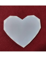 Köşeli Kalp Şeklinde  Reçine Epoksi,Mum,Sabun Kalıbı-Kod:31
