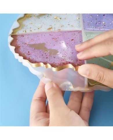 4'Lü Bardak Alti Reçine Epoksi Kalıp -Kod:225