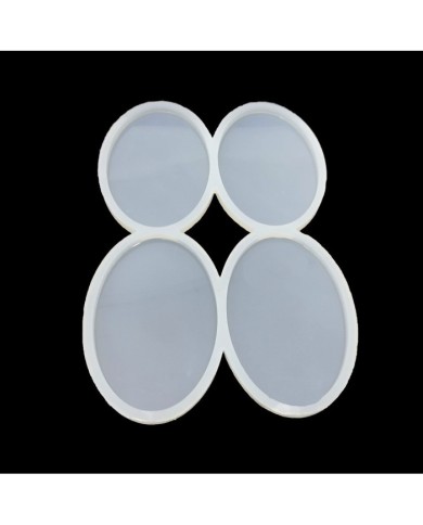 5 ADET Dörtlü Oval Kalıp - Reçine Epoksi Kalıp - ÇB6