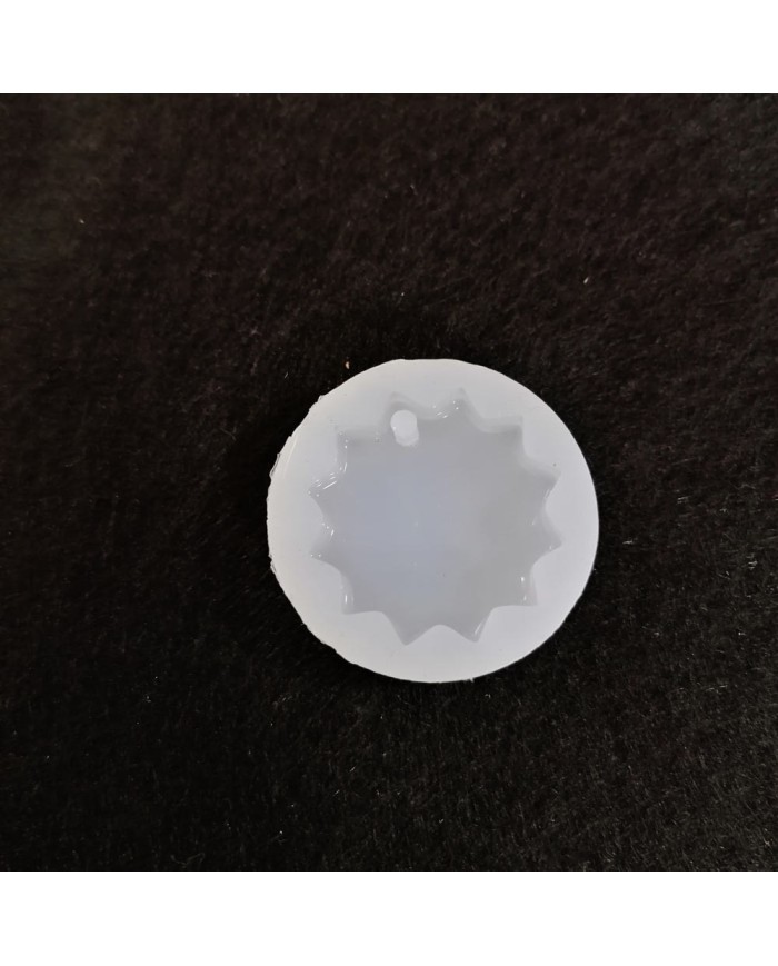 5 Adet - Güneş Kolye Reçine Epoksi Kalıp-delikli - E23