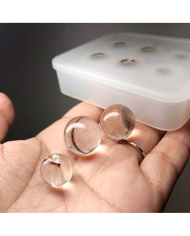 10 Adet - Yuvarlak Boncuk Tesbih Reçine Silikon Kalıbı -16 mm  249