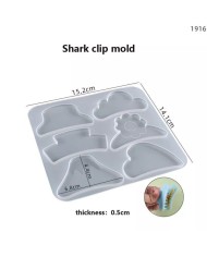 Timsah Ağızlı Epoksi Reçine Silikon 6  Tokalı Set- Kod:1033