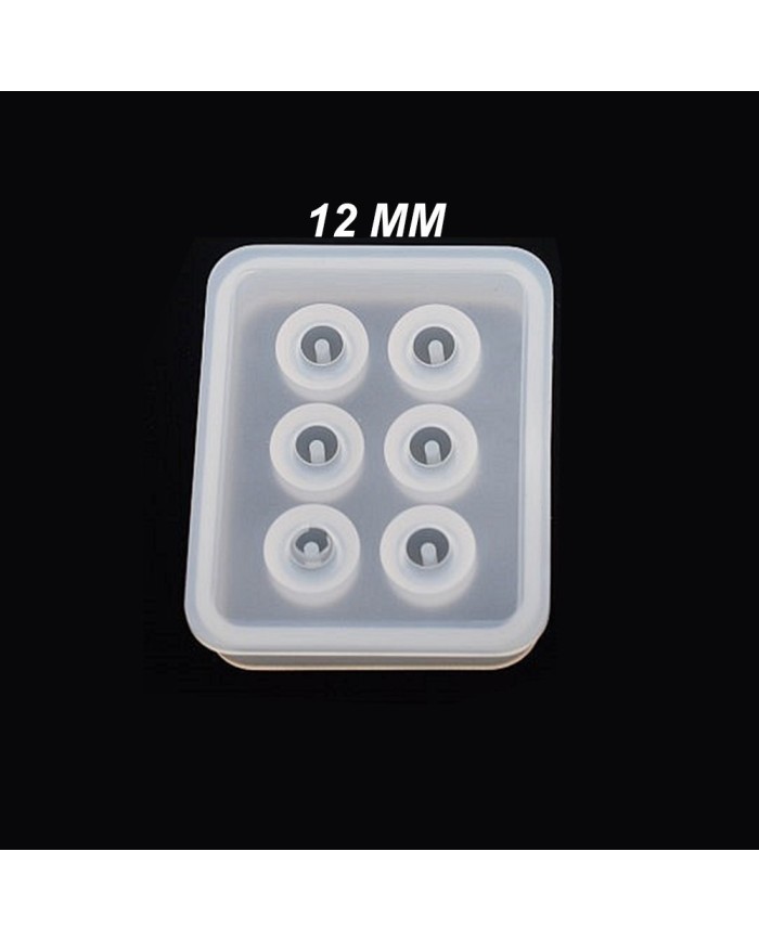 10adet - Reçine  Epoksi silikon Boncuk Kalıbı -12mm-Kod:161