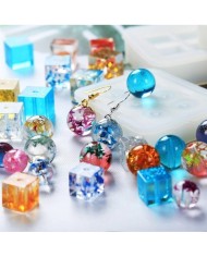 10adet - Reçine  Epoksi silikon Boncuk Kalıbı -12mm-Kod:161