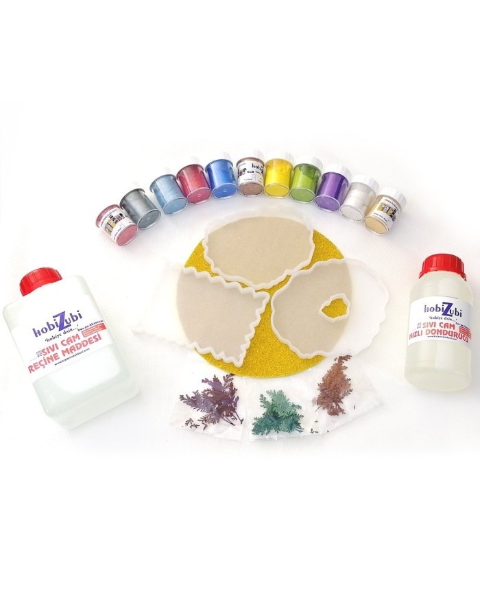 Reçine Epoksi Seti -  Bardak Altları (375ml reçine) - 32,33,251