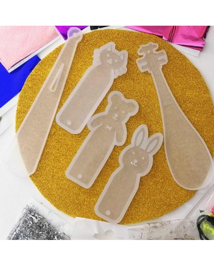 Reçine Epoksi Seti - 5 Adet Kitap Ayracı Kalıbı (750ml Reçine)- 151.152.153.351.352