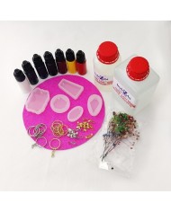 Reçine Epoksi Seti - Anahtarlık Kalıpları (375ml reçine) - E15.A3.A11.E12.417