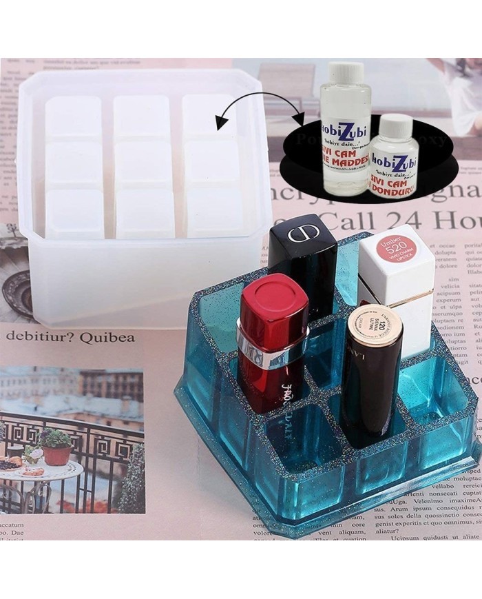 Makyaj Kutusu Reçine Epoksi ve Beton Kalıbı -Kod:238