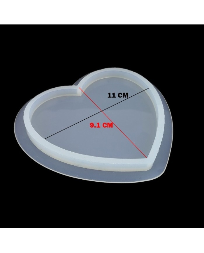 5 Adet - Kalp Reçine Epoksi Kalıp - B17