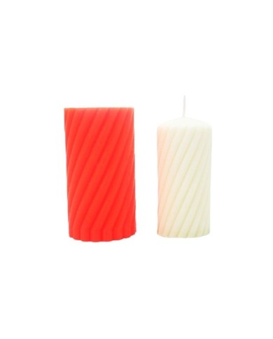 Twister Silindir Silikon Mum Kalıbı M-153