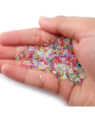 Mini İçi Boş Kalp Renkli Pul Paketi - 5 gr