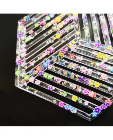 Beton ve Epoksi Silikon Bardak Altı Kalıbı - Altıgen -Kod:194