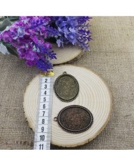 Kolye Ucu Eskitme Oval Bakır