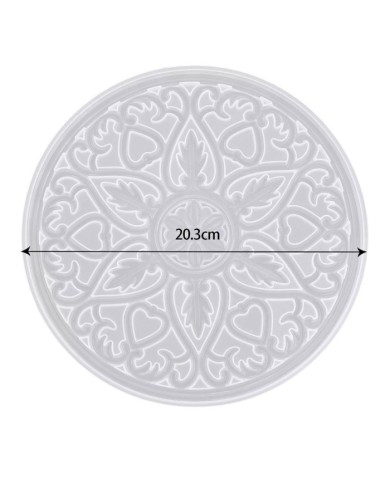 Bardak Altı Reçine Epoksi Kalıp - Nihale -  Çiçek Motifli - 1005