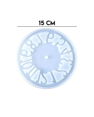 Reçine Epoksi Kalıp - Saat Kalıbı - 15x15 cm -Kod:1002