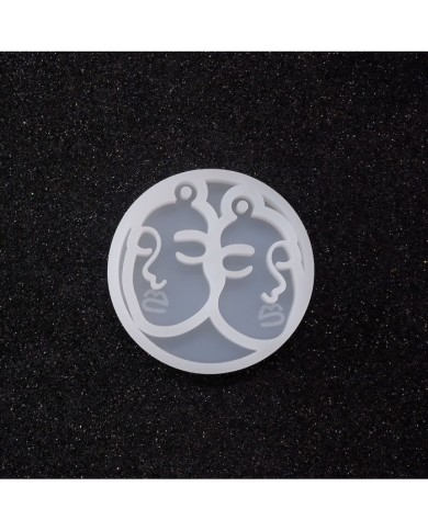 Reçine Epoksi Kalıp - Kolye Küpe Ucu Yüz Motifi -Kod:988