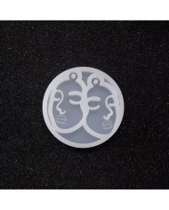 Reçine Epoksi Kalıp - Kolye Küpe Ucu Yüz Motifi -Kod:988