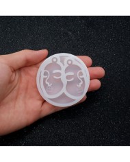 Reçine Epoksi Kalıp - Kolye Küpe Ucu Yüz Motifi -Kod:988