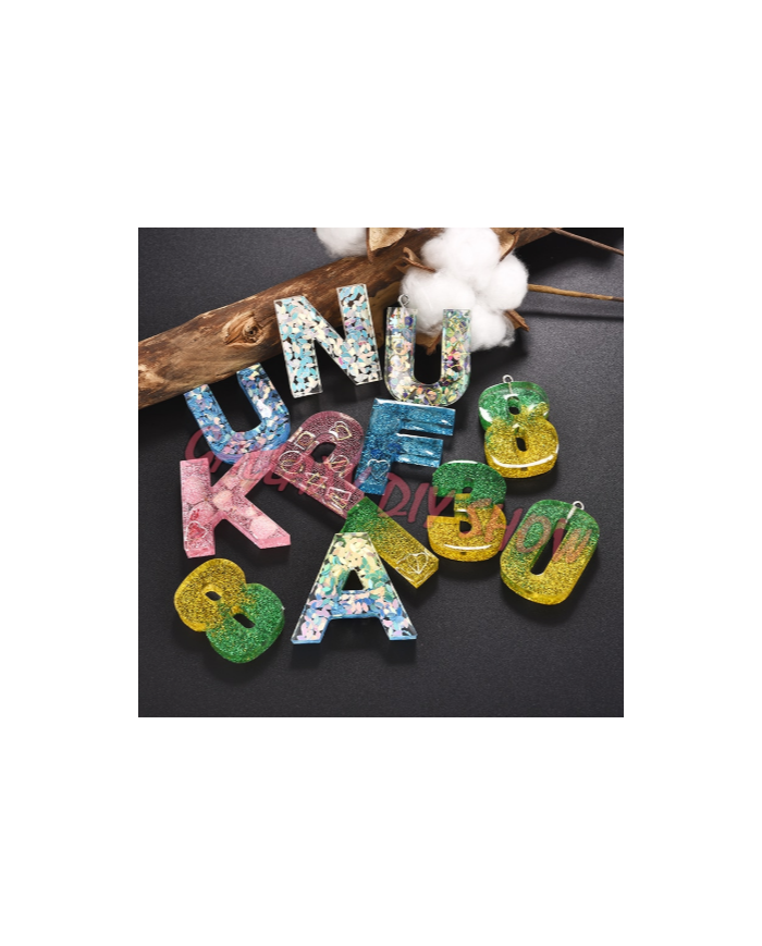 5 Adet Harf Reçine Epoksi Kalıbı -Kod:220