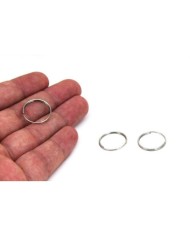 18 mm/ 10 Adet ÇİFT TURLU ANAHTARLIK HALKASI - NİKEL