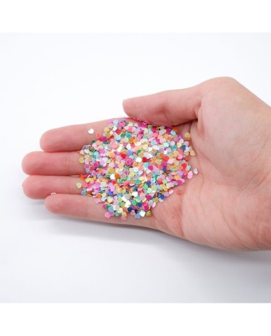 Mini Kalp Renkli Pul Paketi - 5 gram - Epoksi Süsleme Pulu - 5mm