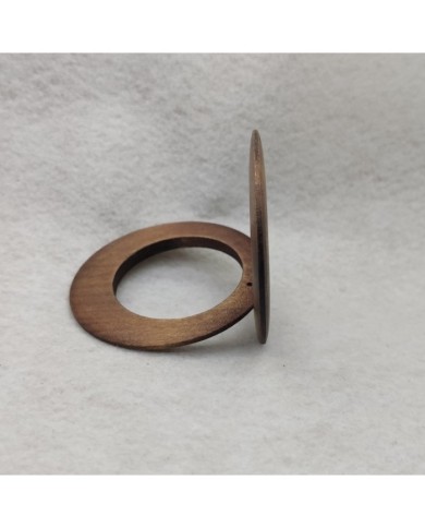 3 Adet - Ahşap Kolye Ucu - Kahverengi