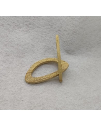 Ahşap Kolye Ucu - Geometrik Damla