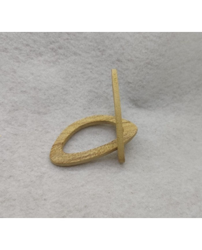 Ahşap Kolye Ucu - Geometrik Damla