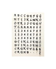 Epoksi Asetat  Harf - Siyah - 5 Adet