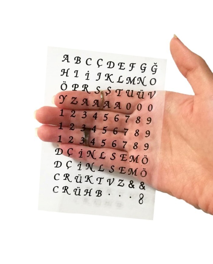 Epoksi Asetat  Harf - Siyah - 5 Adet