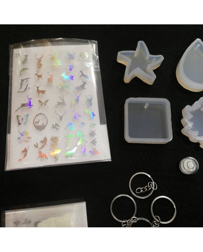 Anahtarlık ve Takı Reçine Epoksi Seti - Boya Seçmeli  - A07