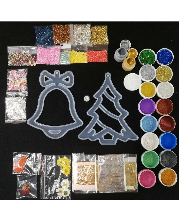 Yılbaşı Süsleme Reçine Epoksi Seti - Boya Seçmeli  - A130