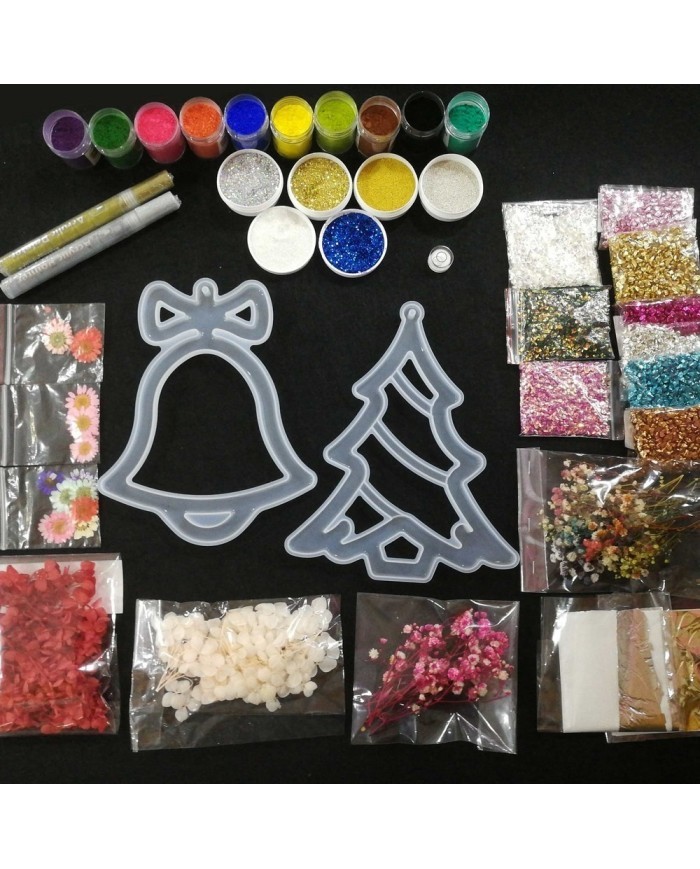 Yılbaşı Süsleme Reçine Epoksi Seti - Boya Seçmeli  - A131