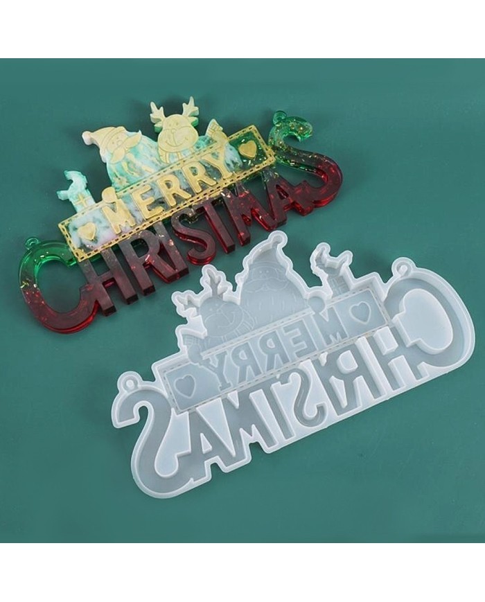 Yılbaşı Merry Chrıstmas Reçine Epoksi Seti - Boya Seçmeli  - A133