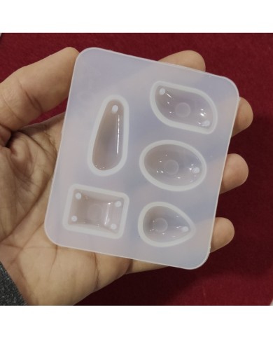 Çoklu Oval Reçine Epoksi Kalıp - Kolye Ucu Takı 5'li -Kod:114