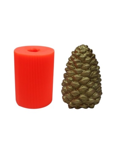 Büyük Kozalak Silikon Mum Kalıbı M-142