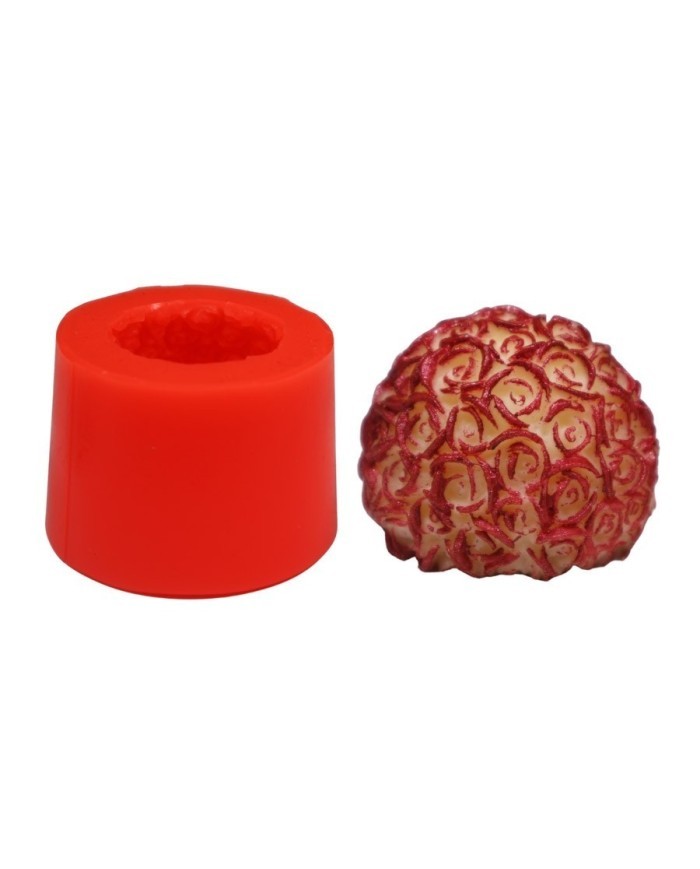 Büyük Top Gül Silikon Mum Kalıbı M-147