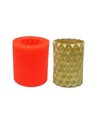 Petek Silindir Silikon Mum Kalıbı M-165