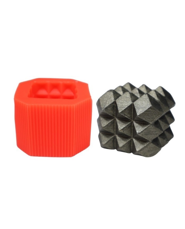 Kübik Blok Silikon Mum Kalıbı M-176