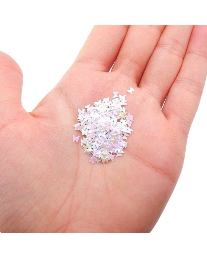 Mini Kelebek Hologram Pul Paketi - 5 gram - Epoksi Süsleme Pulu