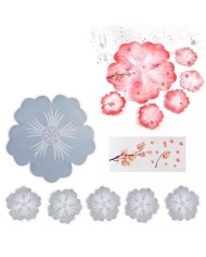 Epoksi Reçine Silikon Kalıp Seti - DesenliÇiçek Seti -Kod:280-281