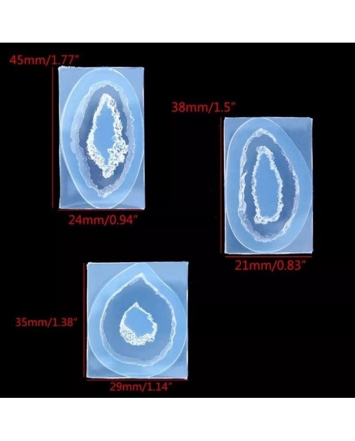 Reçine Kolye Küpe Silikon  Epoks Reçine Kalıp Kolye - Kod:117