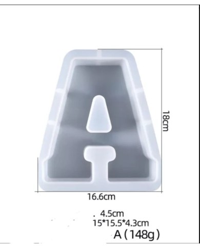 Büyük Reçine Epoksi Silikon Kalıp  Big  Boy Harf  - A