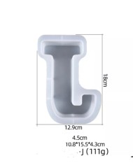 Büyük Reçine Epoksi Silikon Kalıp  Big  Boy Harf  - J