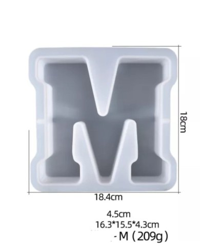 Büyük Reçine Epoksi Silikon Kalıp  Big  Boy Harf  - M