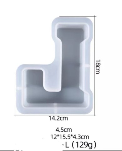 Büyük Reçine Epoksi Silikon Kalıp  Big  Boy Harf  - L
