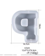 Büyük Reçine Epoksi Silikon Kalıp  Big  Boy Harf  - P